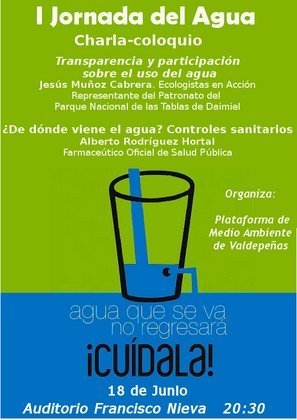 cartel charlaColoquio del agua (Copiar)