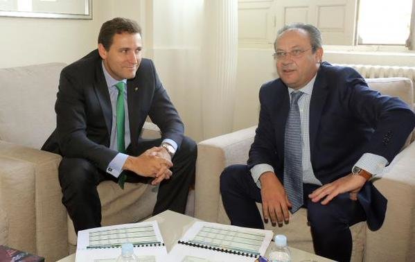 Ruiz Molina tras reunirse con el director general de Caja Rural Castilla-La Mancha